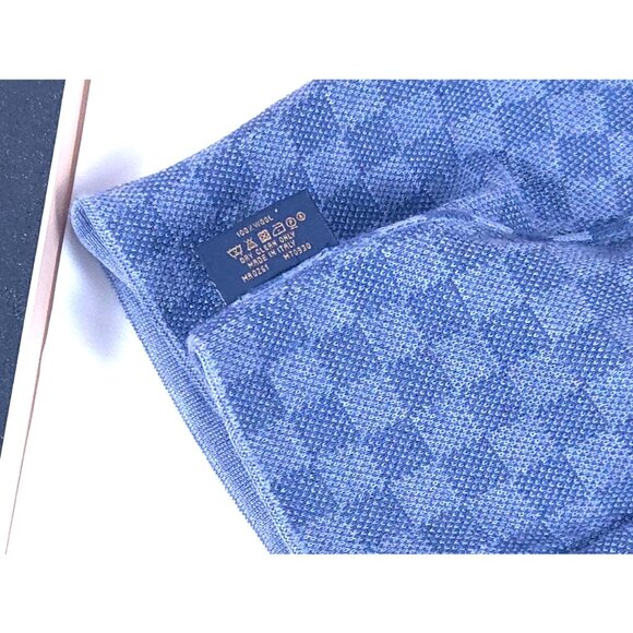 Louis Vuitton Damier Graphite Blue Wool Beanie Hat New - Picture 4 of 10